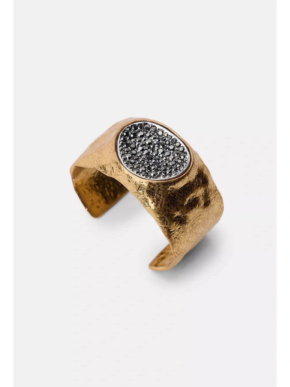 Zara Engraved Shimmer Metal Cuff Bracelet